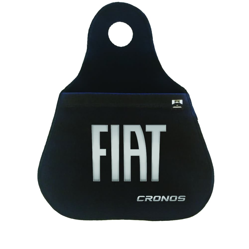 Lixinho lixo lixeira para carro Fiat Cronos logo prata