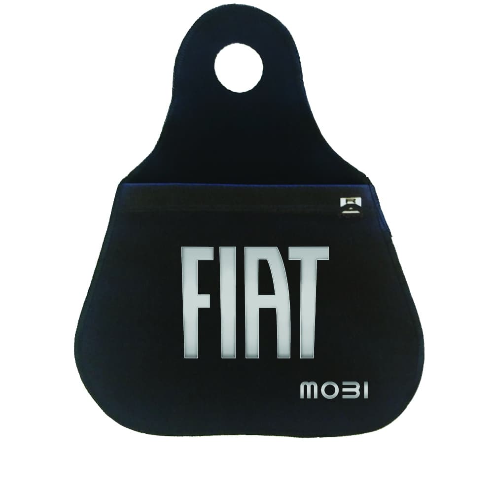 Lixinho lixo lixeira para carro Fiat Mobi logo prata
