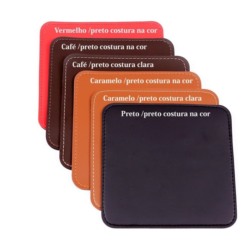 Mouse Pad Padpremium dupla face couro ecológico costura em pesponto a pronta entrega aceita personalização
