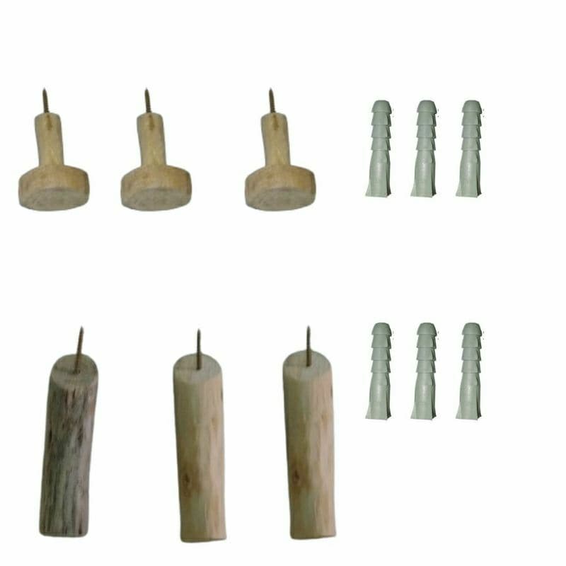 Cabide de tronco kit 6 peça com parafusos e buchas