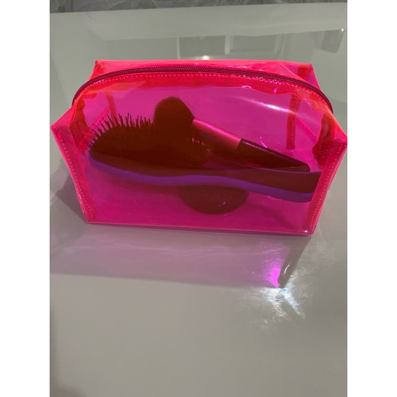 Necessaire Box PVC Neon colorida,Espaçosa/Maquiagem/util/entrega/imediata