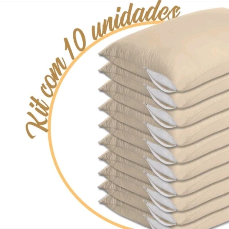 kit 10 e 6 Capas Protetora Fronha Travesseiro com Ziper Anti Ácaro Proteção Completa Várias Cores
