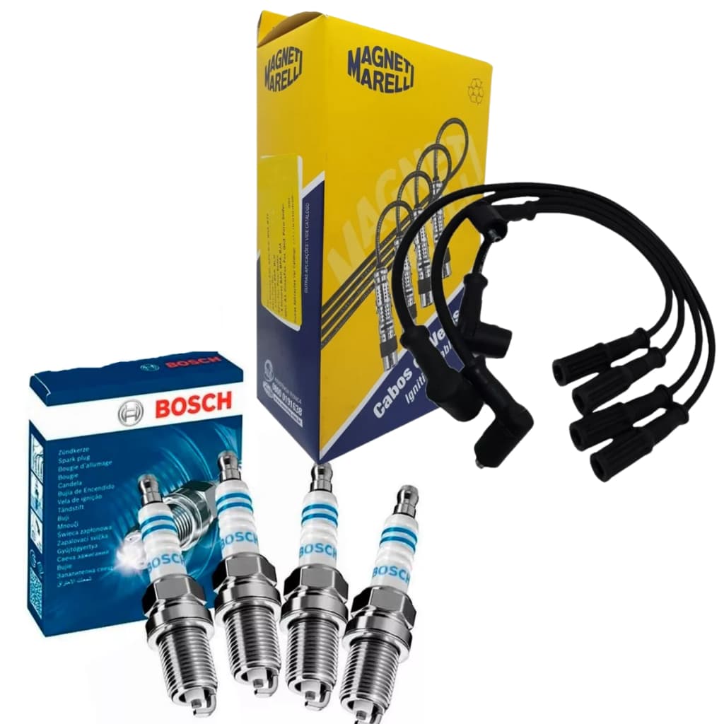 Kit Jogo Cabo  E Vela De Ignição Fiat Palio Doblo Punto Idea Fiorino Siena Strada Fire Flex