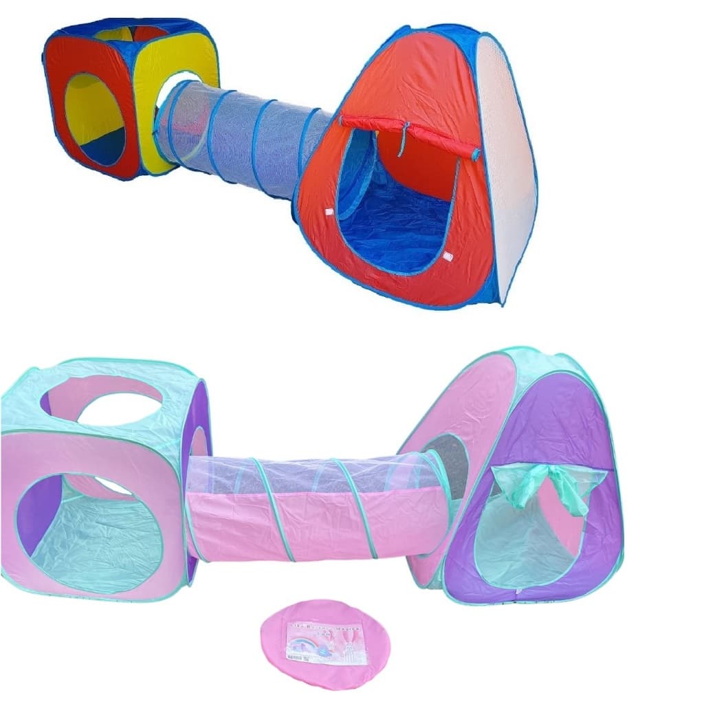 Barraca toca infantil colorida 3 em 1 c/ túnel produto à pronta entrega