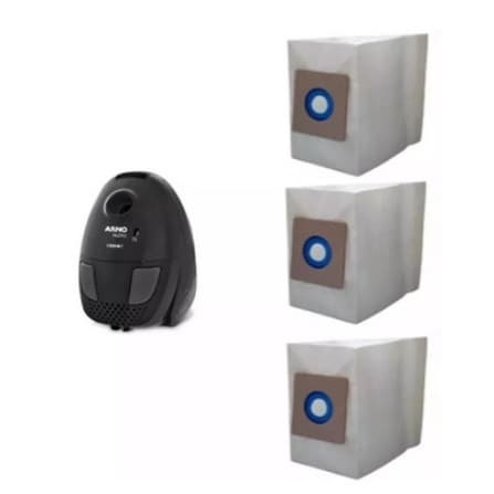 Saco Filtro Para Aspirador De Pó Arno Nitro Kit C/3 Unid.