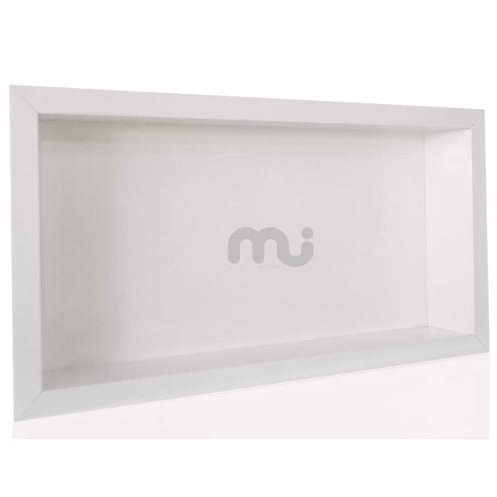 Nicho Em Porcelanato Branco Borda Branca Para Banheiro 50x30x10 O ÚNICO Que NÃO Empoça Água No Fundo