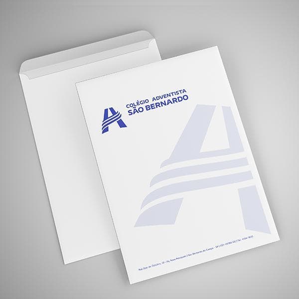 ENVELOPE SACO BRANCO - PERSONALIZADO SOMENTE FRENTE 50,  100 e 250 unidades tamanho 22,9x32,4cm