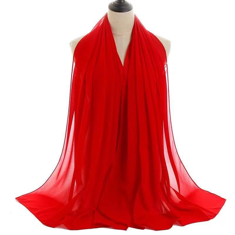 echarpe tecido de chiffon liso