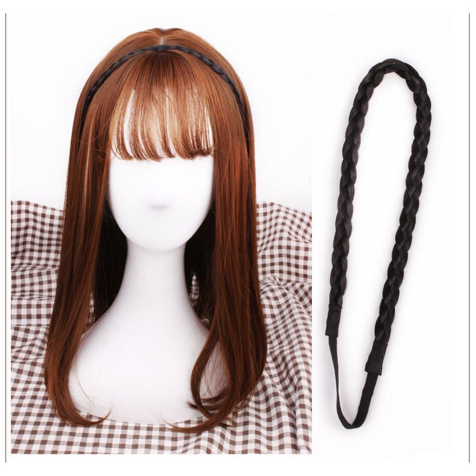 kit de 12 pcs faixa de cabelo efeito de trancinhas 1cm larguras