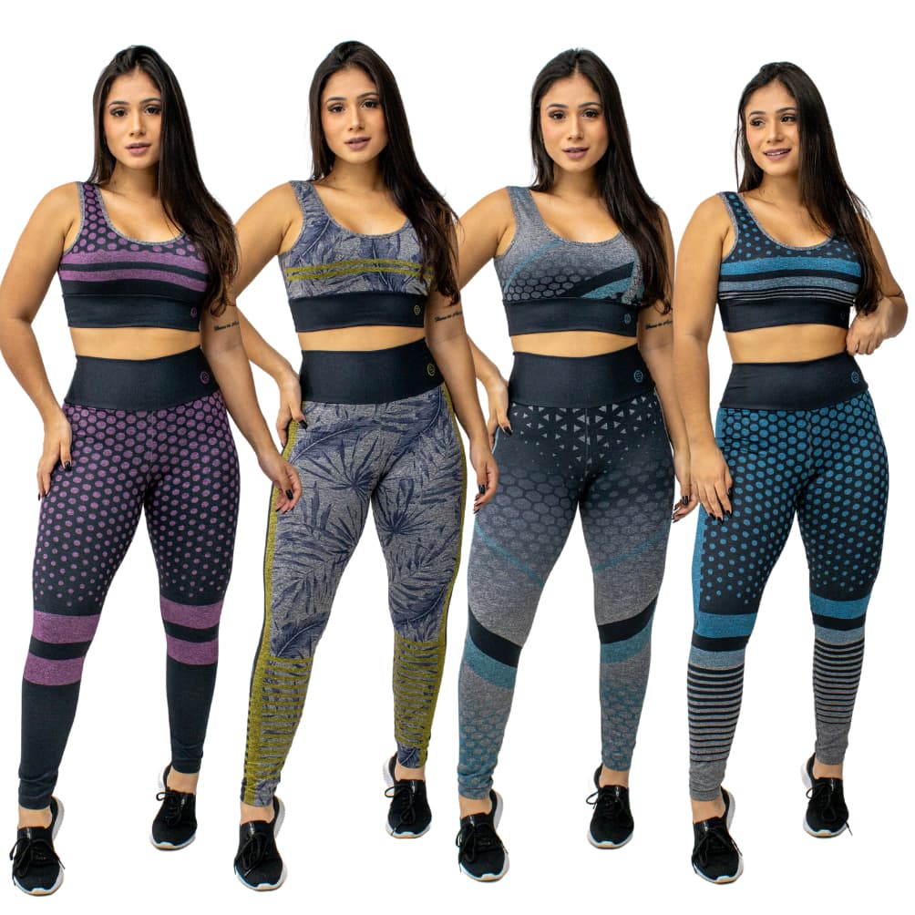 Conjunto fitness academia sublimado
