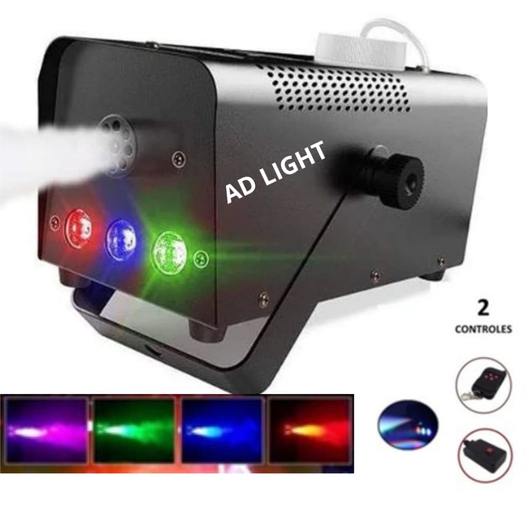 Maquina de fumaça 600W 110v Com led RGB