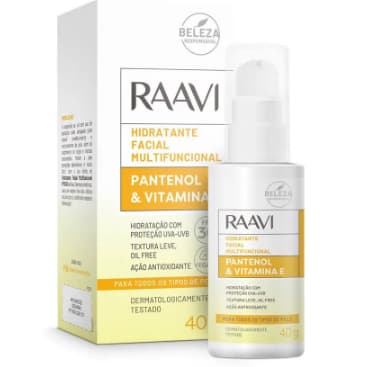 Hidratante Facial Protetor Fps 30 Multifuncional Pantenol e Vitamina E Raavi 40g