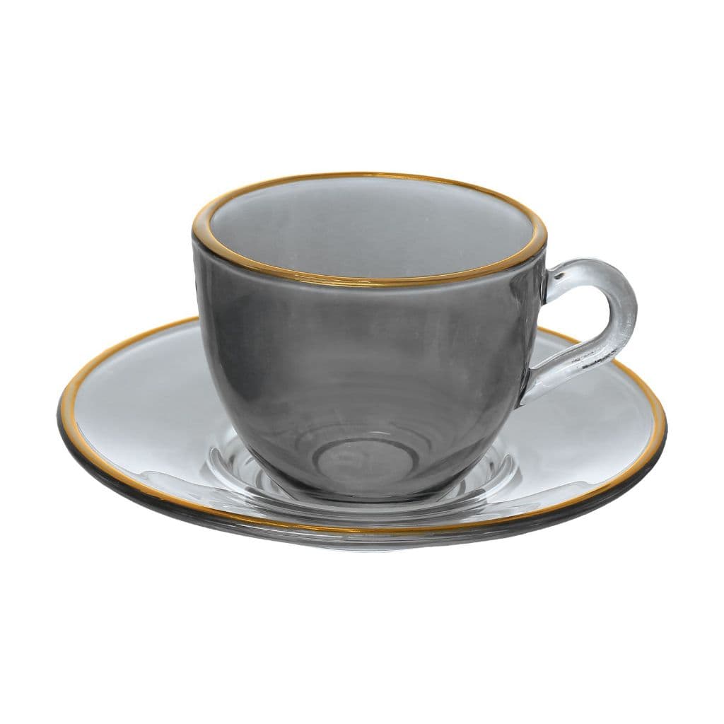 Jogo De Xícaras De Café Com Pires 85 ML Preto