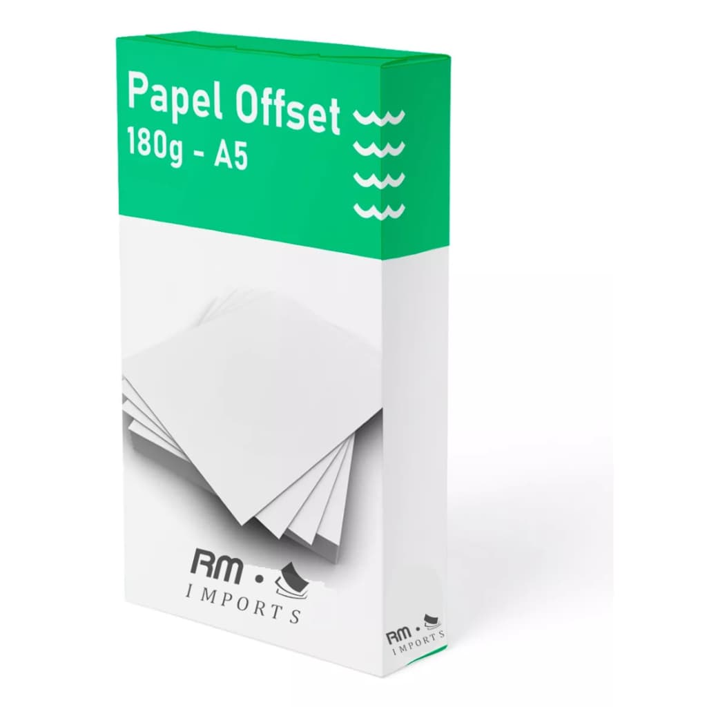 Papel A5 OffSet 180g - 125 a 500 folhas