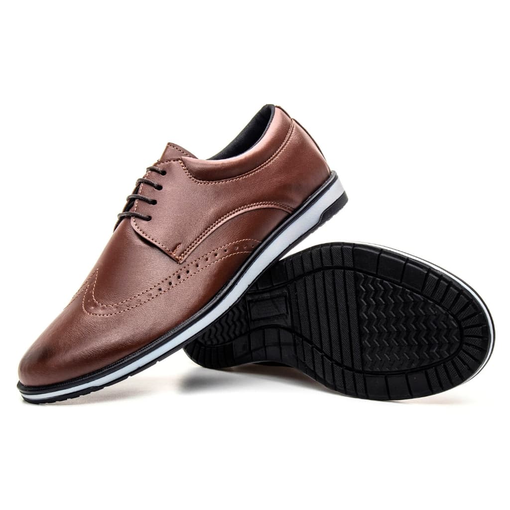 Sapato Oxford Brogue em Couro Vegano Oft Work conforto Elegância e Leveza para seu dia a dia