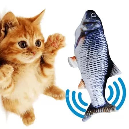 Peixe Elétrico Brinquedo Pet Usb Pet Gato Cachorro