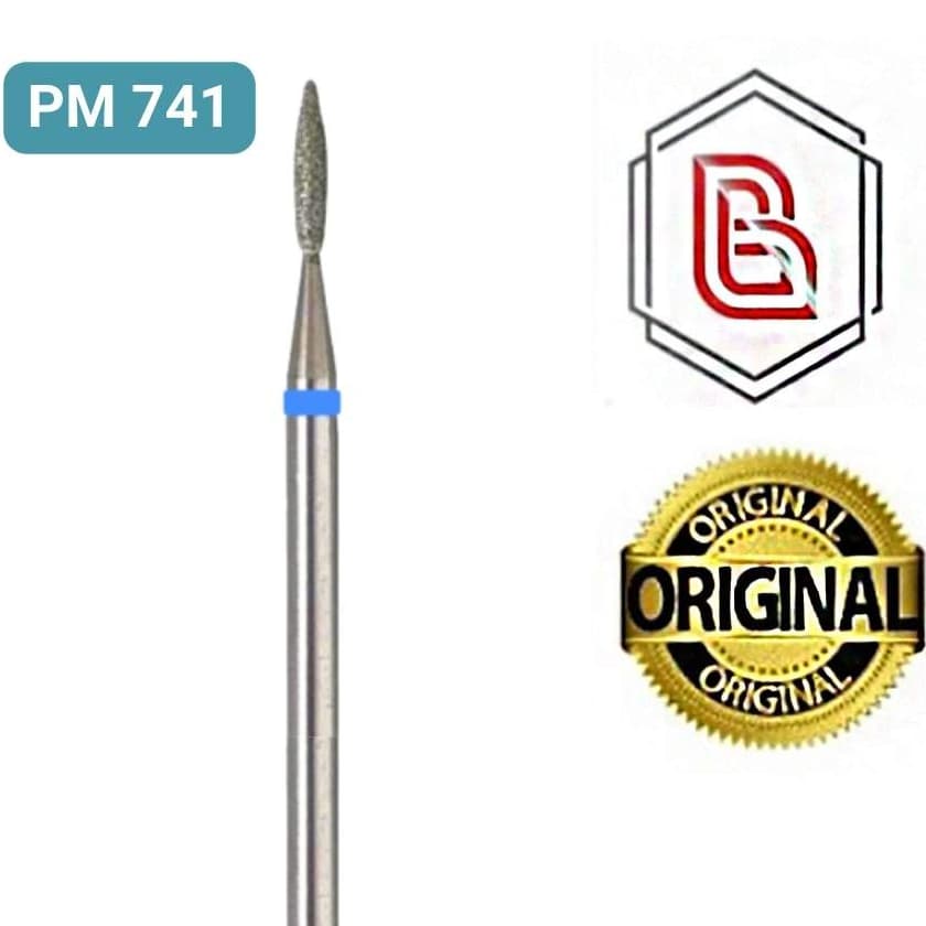 Broca de ponta chama Diamantada PM741/PM743/PM744/PM837/PM838 nail design e podologia(metalurgica Brilho)