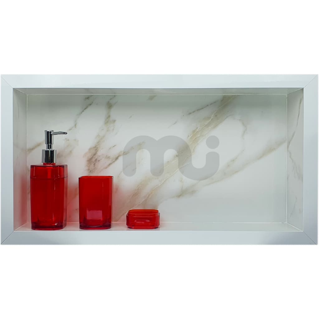 Nicho Carrara Em Porcelanato Para Banheiro 50x30x10 O Único Que Não Empoça Água No Fundo Premium