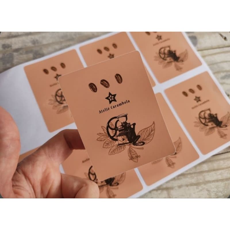 100 Etiquetas Adesivas Personalizadas 6,5x8,5 cm