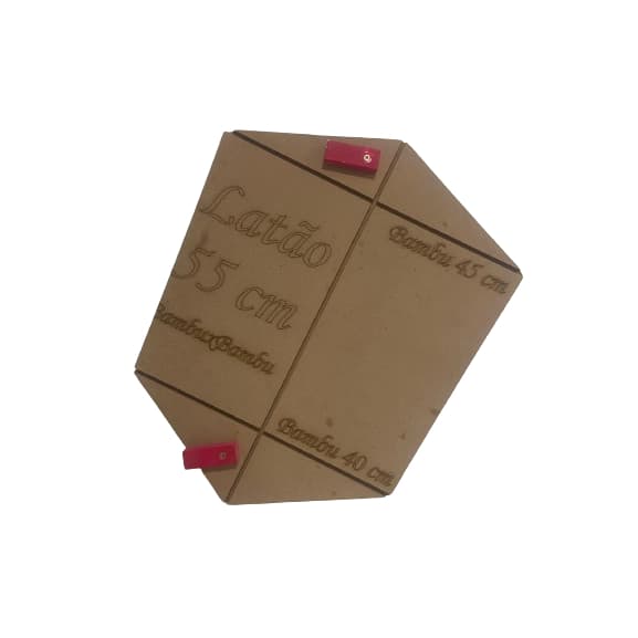 Gabarito De Madeira Para Confecção De Pipa Latão 55 Cm Bambu x Bambu