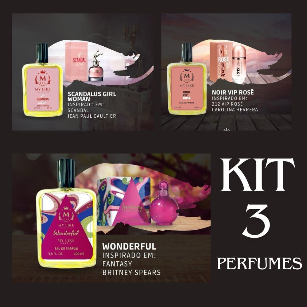 Kit 3 Perfume Mulher Feminino 100ml Melhor Qualidade OFERTA - My Like