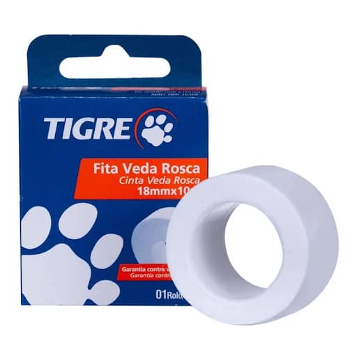 Fita Veda Rosca teflon para Torneiras e Hidráulica em geral 10/25/50 m - Tigre