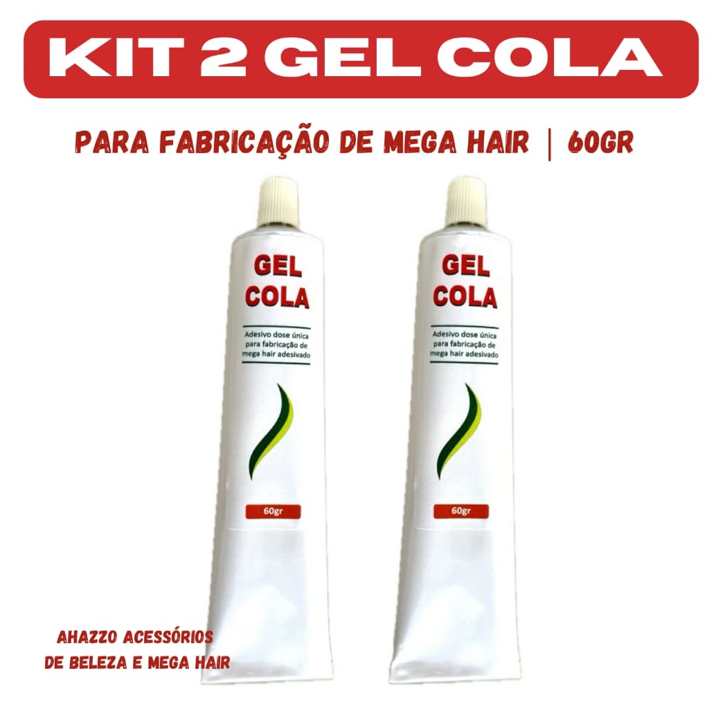 Kit 2 Gel Cola Profissional para Mega Hair 60g