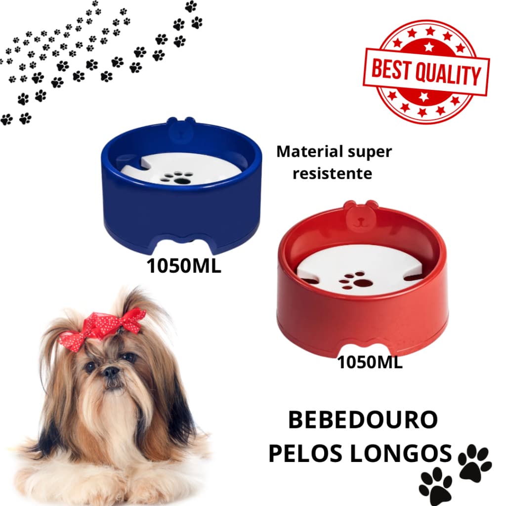 BEBEDOURO PARA CÃES E GATOS DE PELOS LONGOS 1.050ML