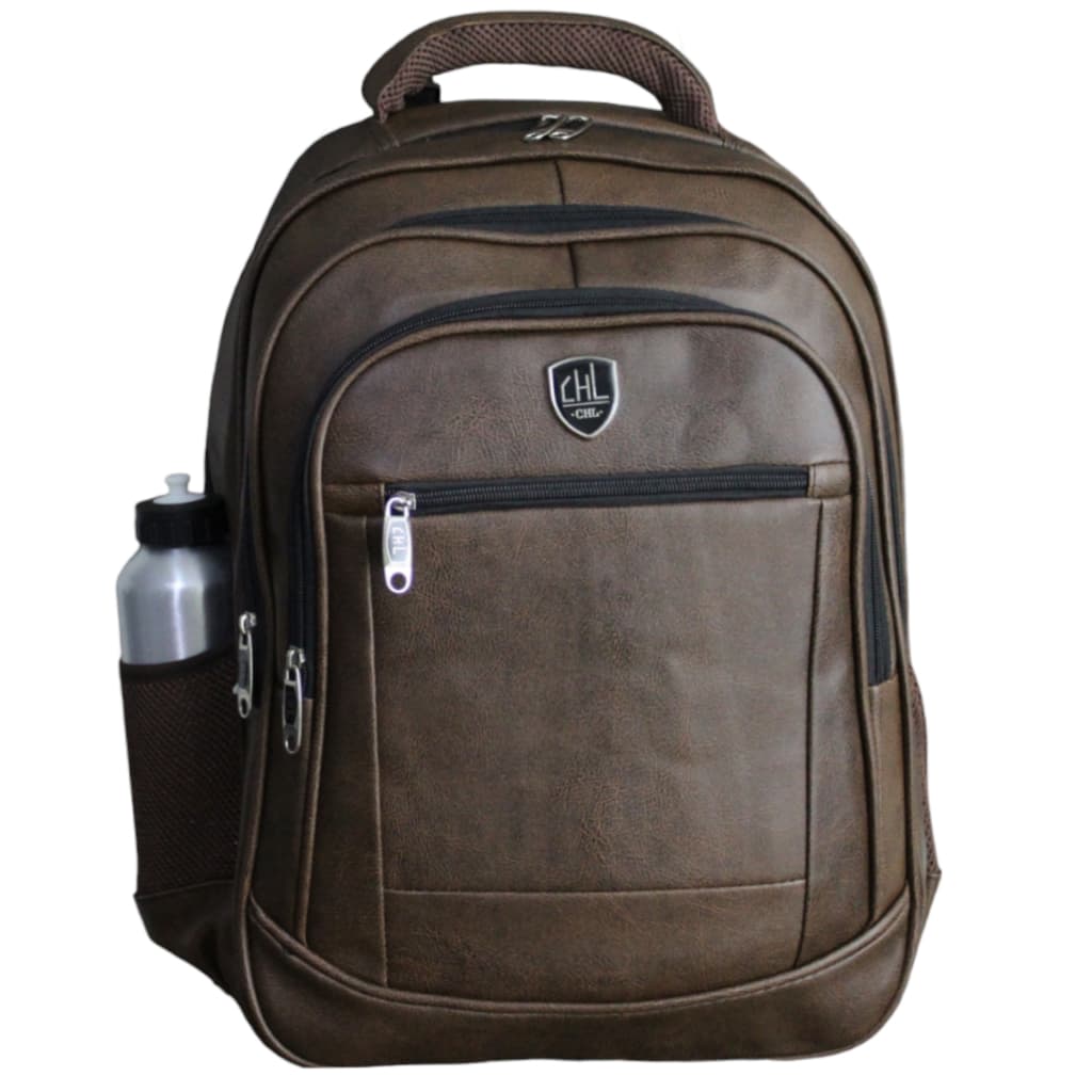 Mochila Couro Grande 50L Camping Reforçada Notebook Impermeável