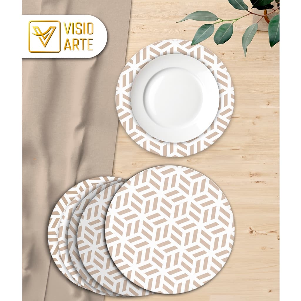 Capa De Sousplat Geometrico 35cm Sousplat Souplat Soupla Suplat Mesa Jogo Americano