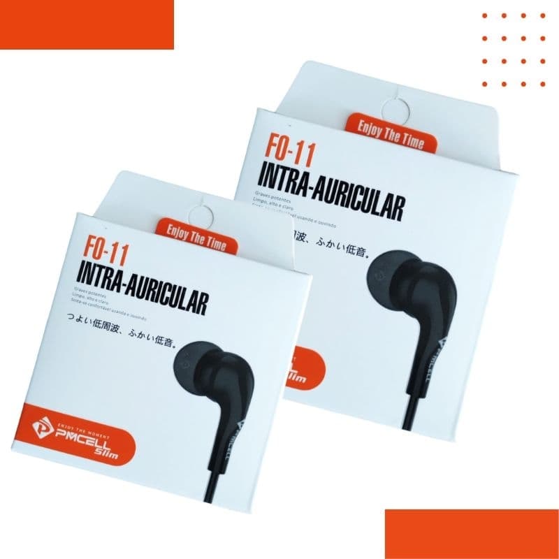 Fone De Ouvido Intra Auricular Com Microfone Fone Slim Pmcell