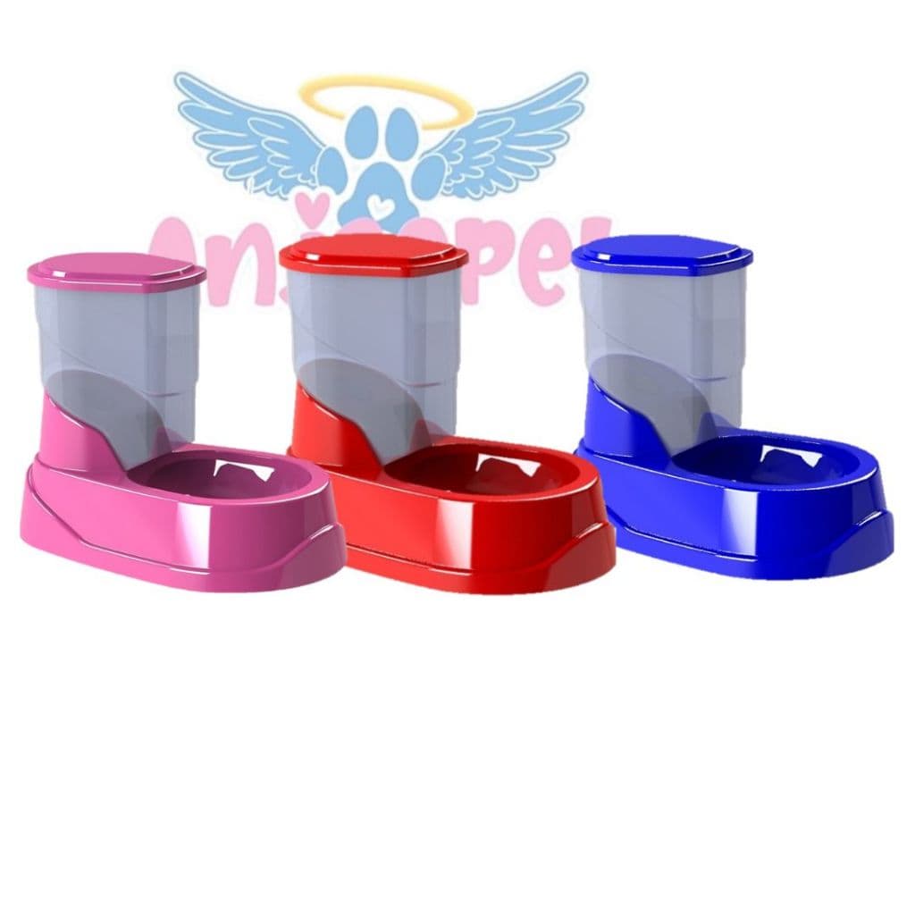 Comedouro Automático Pet para Cachorro Gatos Cães Dosador 500g Four Plastic