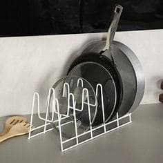 Organizador PARA TAMPAS, FORMAS E TRAVESSAS  - BRANCO e PRETO