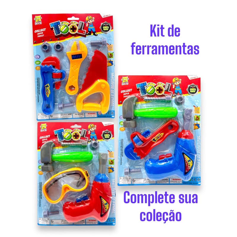 kit de Ferramentas, Ferramentinhas, Criança, Didático, Estilula a Criatividade