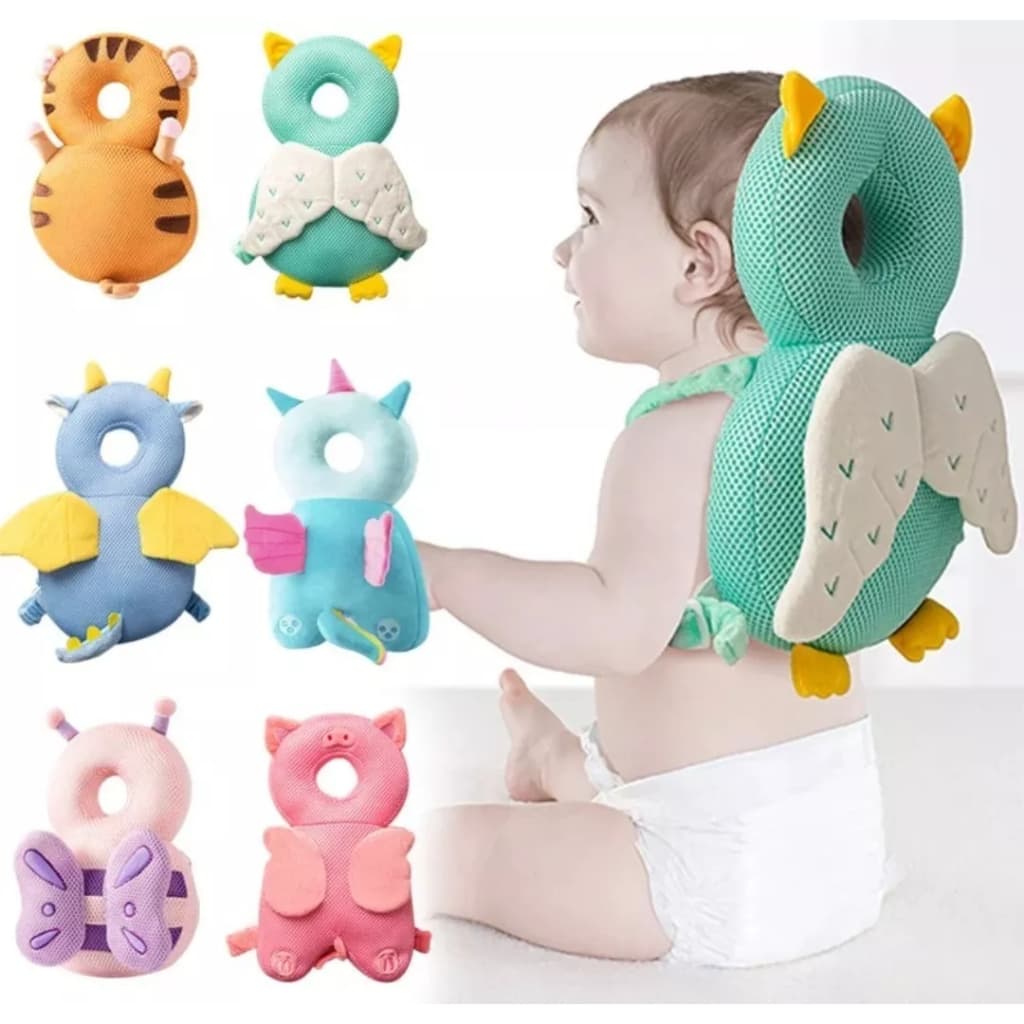 Almofada Mochila Protetor Cabeça Bebe Alta Precisão Capacete Bebê Ajustável Engatinhar Andar