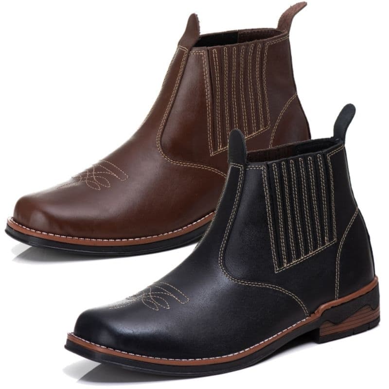 Botina Masculina Couro Country Pronta Entrega Promoção
