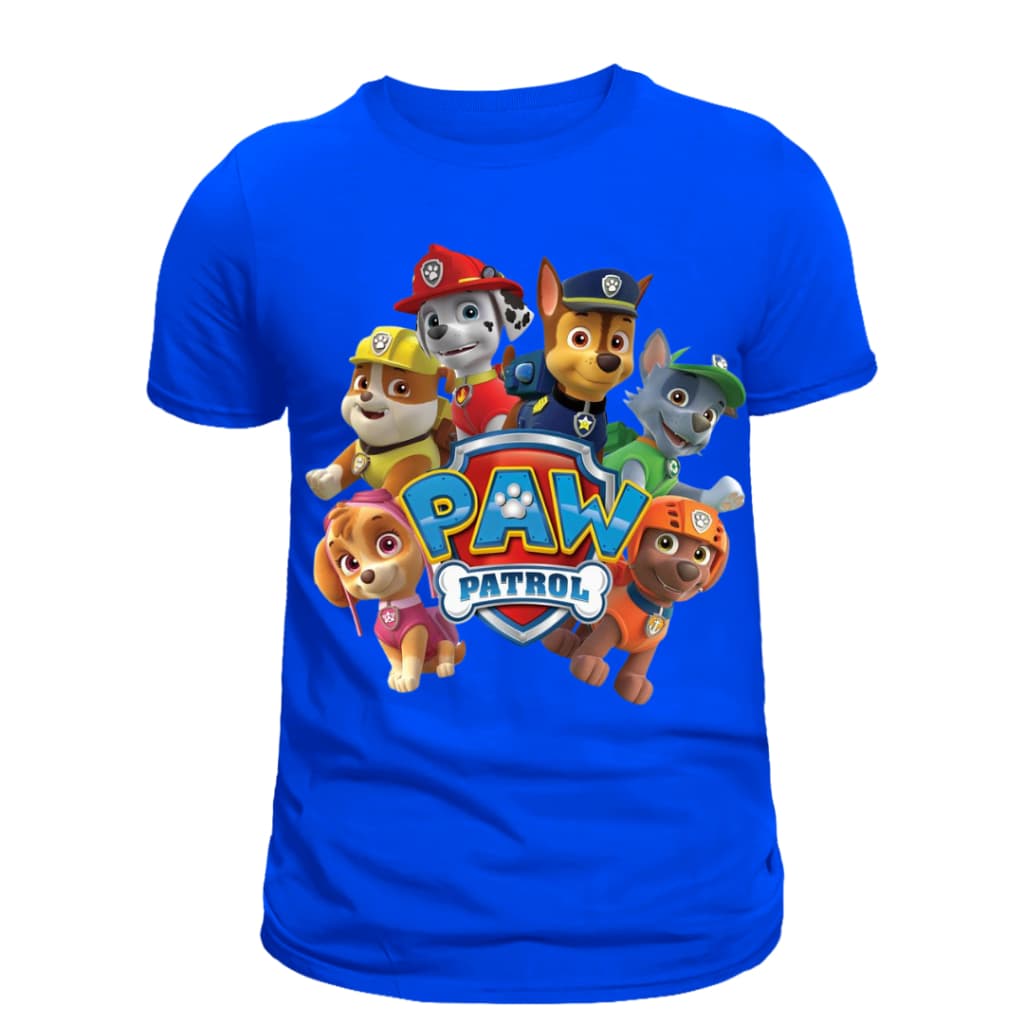 Camiseta-Camisa Patrulha Canina Infantil e Adulto Personagens Blusa 100% Algodão unissex 30.1 Envio imediato