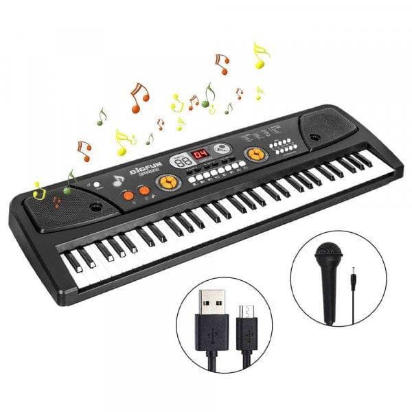 Teclado Musical Para Iniciantes Teclas Com Microfone Top premium completo