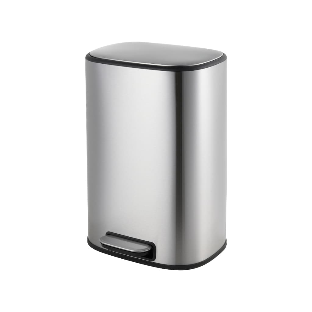 Lixo Slim Para Banheiro Lixeira Com Pedal 12 Litros Fechamento Sutil