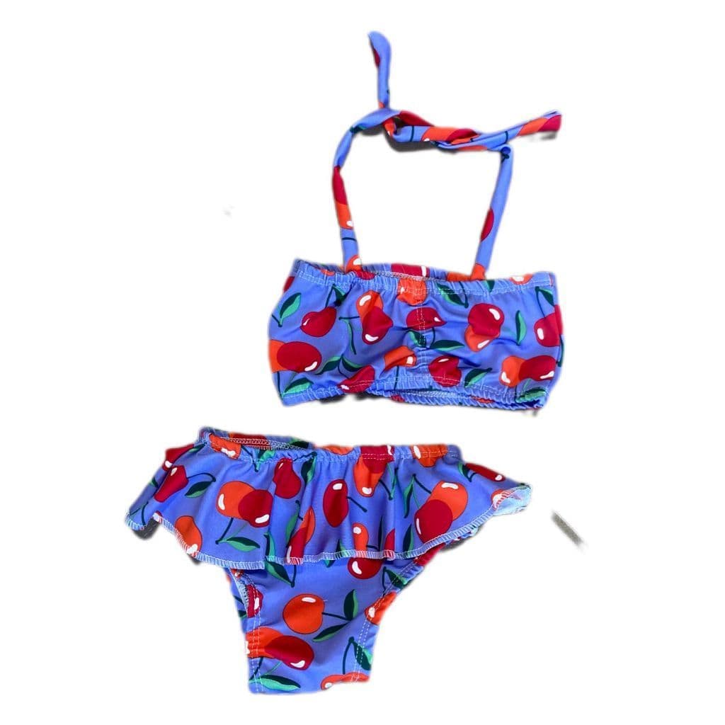 Conjunto Biquíni Infantil moda Praia blogueirinha  com babado