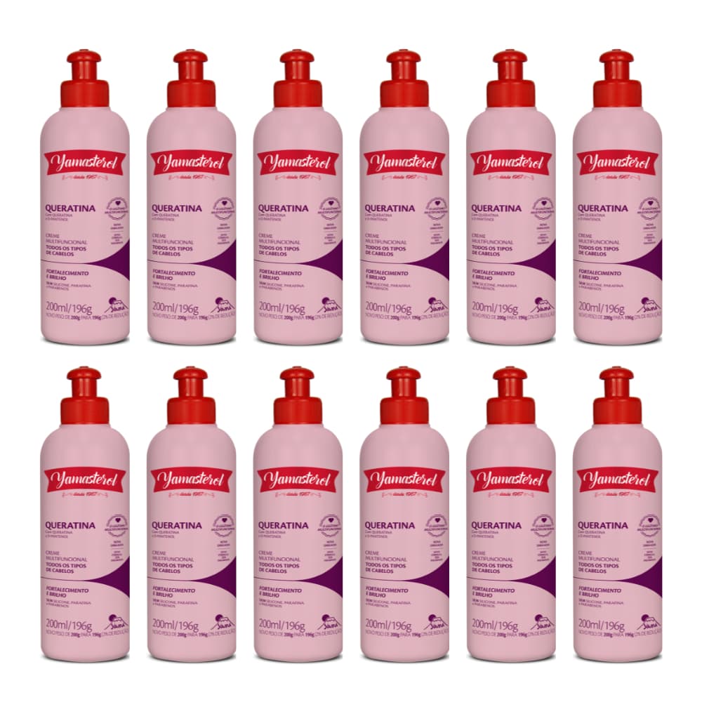 Yamasterol Creme Multifuncional com Queratina 200g (Kit C/12) - Perfumaria em Casa