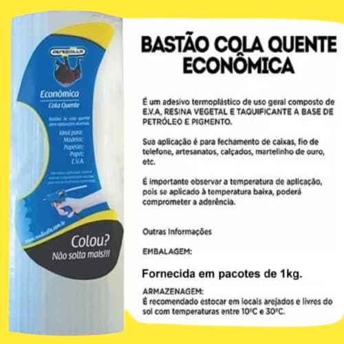 Bastão De Cola Quente Grossa 1kg Rendicolla.