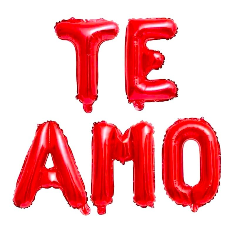 Balao Te Amo Com Letras De 40cm - Balão Metalizado Te Amo