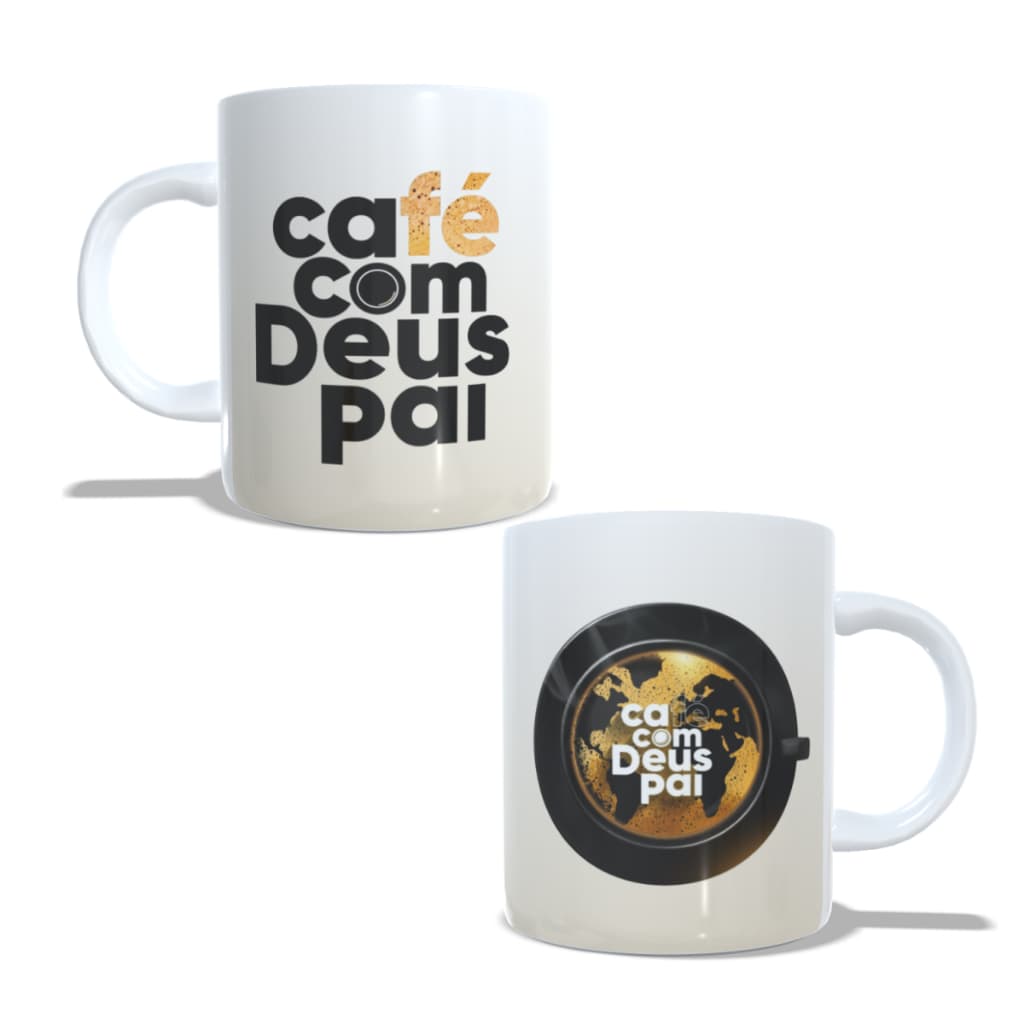 Caneca Personalizada Estampa Café Com Deus Pai / Presente