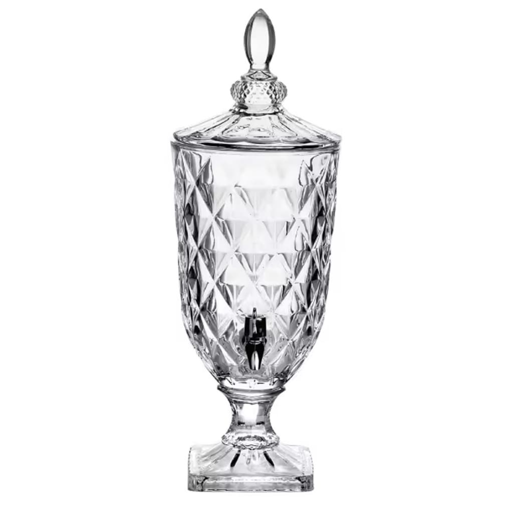 Suqueira de Vidro Diamond Cristal 5L Alto-relevo