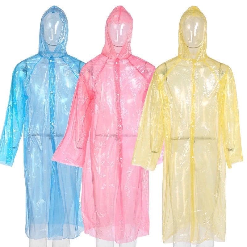 Kit com 05 capas descartáveis com botão na frente coloridas