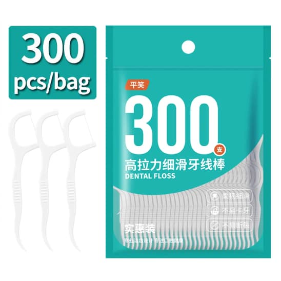 Fio Dental com haste /Profissional/300 Pcs