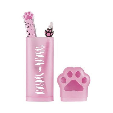 Estojo Plástico Holic Pets Tris / Papelaria  / Material Escolar / Estojo Patinha de Gato / Estojo Fofo