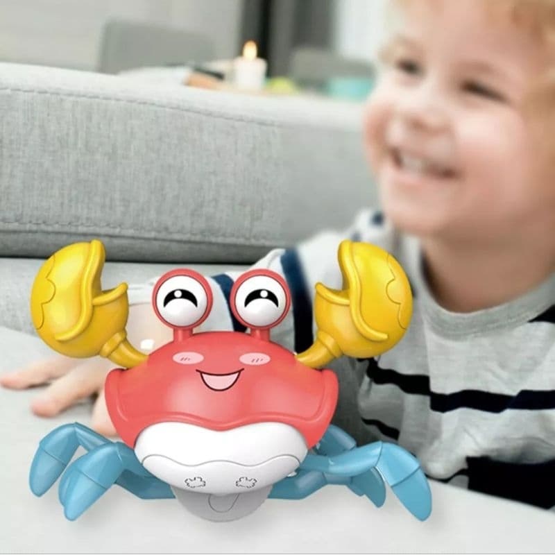 BrinBrinquedo Interativo bebê Caranguejo Som Luz E Movimento