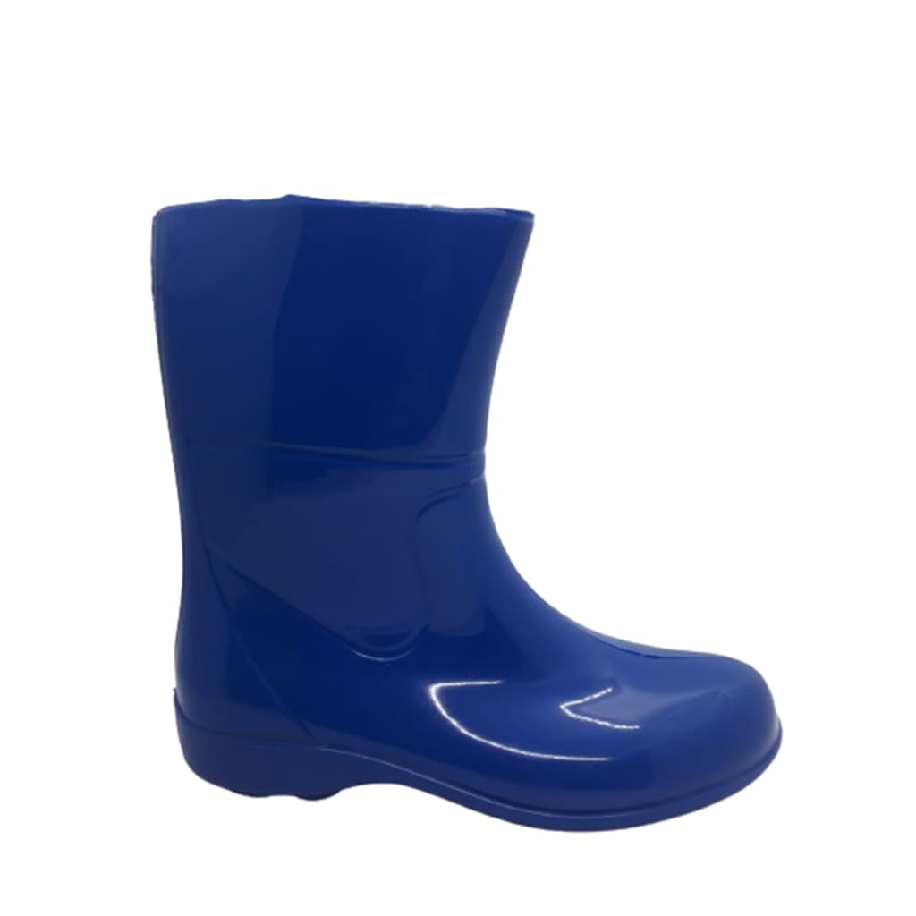 GALOCHA BOTA DE BORRACHA FEMININA AZUL IMPERMEAVEL RCA PAT CANO MEDIO